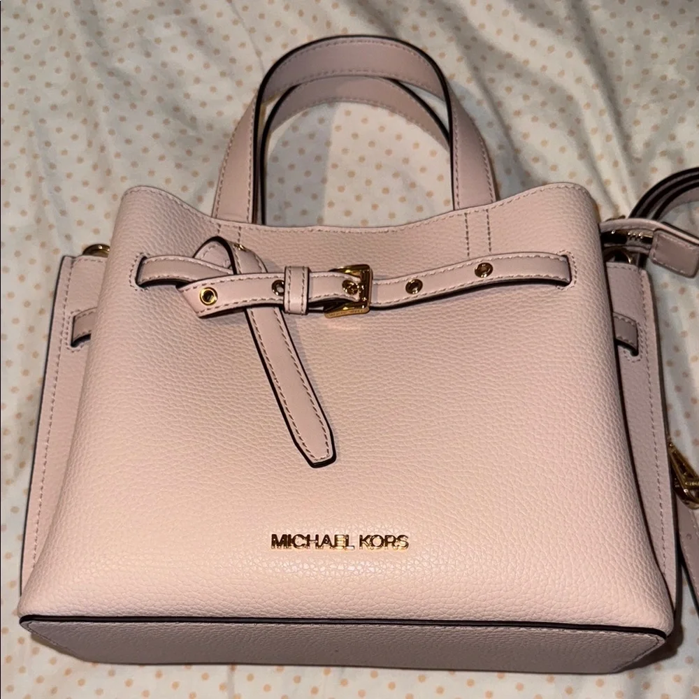 MK Emilia Leather Satchel POWDER BLUSH - Picture 3 of 11